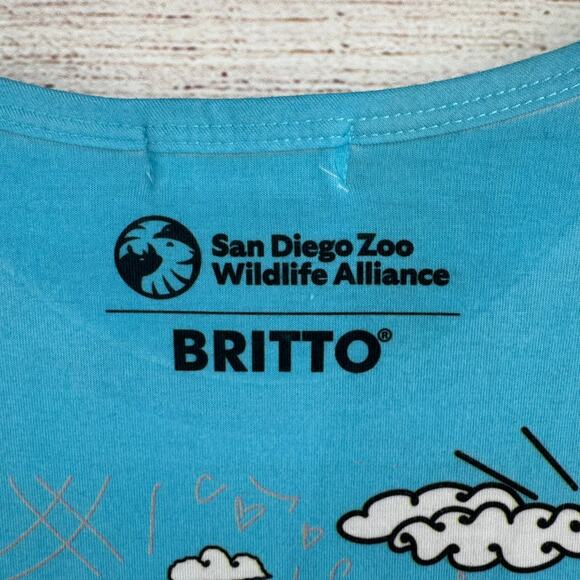 Sweet Gisele New York San Diego Zoo Britto AOP T-Shirt Youth Girls XL Blue - Picture 4 of 11